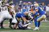 JOHN WOODS / THE CANADIAN PRESS
Bombers linebacker Adam Bighill (centre) forces a fumble from Tiger-Cats running back Alex Green during Friday night&rsquo;s game at Investors Group Field. Bighill led Winnipeg&rsquo;s improving defence, finishing with a team-high seven tackles.