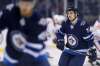 JOHN WOODS / WINNIPEG FREE PRESS
Winnipeg Jets' Skyler McKenzie (76) skates prior to first period pre-season NHL action against the Edmonton Oilers in Winnipeg on Sunday, September 23, 2018.