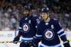 JOHN WOODS / WINNIPEG FREE PRESS files
Jets players Dustin Byfuglien (left) and Mark Scheifele are being counted on to reprise their game-changing roles from last season to help the squad succeed again this season.