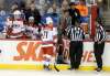 TREVOR HAGAN / THE CANADIAN PRESS
Carolina Hurricanes head coach Rod Brind'Amour speaks to officials during first period NHL hockey action against the Winnipeg Jets in Winnipeg, Sunday, October 14, 2018.
