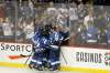 Winnipeg Jets' Patrik Laine (29), Josh Morrissey (44), Nikolaj Ehlers (27), Bryan Little (18) and Jacob Trouba (8) celebrate after Little scored against the Carolina Hurricanes during third period NHL hockey action in Winnipeg last Sunday. (Trevor Hagan / The Canadian Press files)