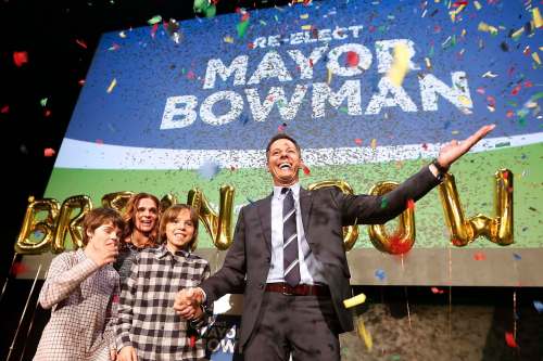 John Woods / The Canadian Press
Mayor Brian Bowman: four more years.