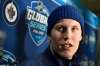 Jussi Nukari/Lehtikuva via AP
Winnipeg Jets' forward Patrik Laine attends a press conference in Helsinki, Finland, Sunday ahead of their ice hockey NHL Global Series matches against Florida Panthers at the end of the week.