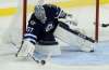 Connor Hellebuyck will be in net for the Jets Thursday in Finland. (Tevor Hagan / Winnipeg Free Press files)