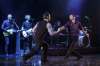 Liam Caines (left) and Ryan Vetter dance in front of the Bros. Landreth during a unique collaboration between the local roots band and the Royal Winnipeg Ballet. (Mike Deal / Winnipeg Free Press)