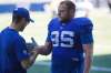 MIKE DEAL / WINNIPEG FREE PRESS FILES
Jake Thomas (right), the longest-tenured member of the Winnipeg Blue Bombers, says rookie defensive tackle Connor Griffiths has what it takes to play in the CFL.