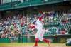 MIKAELA MACKENZIE / WINNIPEG FREE PRESS
Reggie Abercrombie swings as the Goldeyes play against the Gary SouthShore RailCats at Shaw Park in Winnipeg on Thursday.
