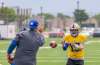 SASHA SEFTER / WINNIPEG FREE PRESS
Blue Bombers quarterback Matt Nichols runs through drills during practice on Tuesday.
