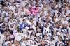 Winnipeg Jets fans cheer during first period NHL playoff action against the St. Louis Blues in Winnipeg on Thursday, April 18, 2019. (John Woods / The Canadian Press)