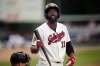 PHIL HOSSACK / WINNIPEG FREE PRESS FILES
Winnipeg Goldeye's Reggie Abercrombie set a franchise record with his 348th career RBI in the Goldeyes 4-1 win over the Fargo-Moorhead RedHawks at Shaw Park, Wednesday.