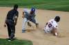 JOHN WOODS / WINNIPEG FREE PRESS
Winnipeg Goldeyes&rsquo; Tyler Hill (right) steals second from St. Paul Saints&rsquo; Matt Morales in Winnipeg on Sunday.