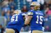 JOHN WOODS / THE CANADIAN PRESS
Winnipeg Blue Bombers quarterback Matt Nichols (15) throws during first half CFL football action against the Toronto Argonauts, in Winnipeg, Friday, July 12, 2019.