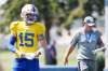 JOHN WOODS / WINNIPEG FREE PRESS files
Blue Bombers offensive co-ordinator Paul LaPolice (right), seen with quarterback Matt Nichols at practice on Sunday, said his own performance on Thursday was ‘terrible.&rsquo;
