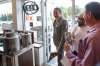 MIKE DEAL / WINNIPEG FREE PRESS
NDP Leader Wab Kinew arrives at the Yafa Café on Portage Avenue Thursday morning to release the party's platform for the upcoming provincial election.