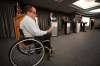 RUTH BONNEVILLE / WINNIPEG FREE PRESS files
Allen Mankewich asks party representatives a question at the Disability Matters Vote leaders debate on Tuesday at the Norwood Hotel.