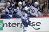 (AP Photo/Gene J. Puskar)
Winnipeg Jets' rookie defenceman Ville Heinola celebrates after scoring his first career NHL goal during the first period against the Pittsburgh Penguins in Pittsburgh, Tuesday.