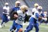 RUTH BONNEVILLE / WINNIPEG FREE PRESS
Winnipeg Blue Bombers' Andrew Harris carries the mail at team practice Wednesday. Harris is looking forward to a lot of carries against the Montreal Alouettes when they come to town Saturday for what will surely be a game with wintery conditions.