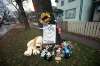 JOHN WOODS / WINNIPEG FREE PRESS
A memorial for Hunter Straight-Smith, the three year old who was allegedly murdered by his mother’s boyfriend Daniel Jensen, on Pritchard Avenue Sunday, November 3, 2019.