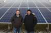 (Mike Deal / Winnipeg Free Press)
Justin Phillips (left) and Alex Stuart at the solar power array at Fort Whyte Alive. They are partners in the solar installation and design company, Sycamore Energy.