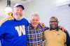 MIKAELA MACKENZIE / WINNIPEG FREE PRESS
Former Bombers (from left) Chris Walby, Joe Poplawski and James Murphy got together to discuss their playing days during an event at the Manitoba Sports Hall of Fame on Wednesday.