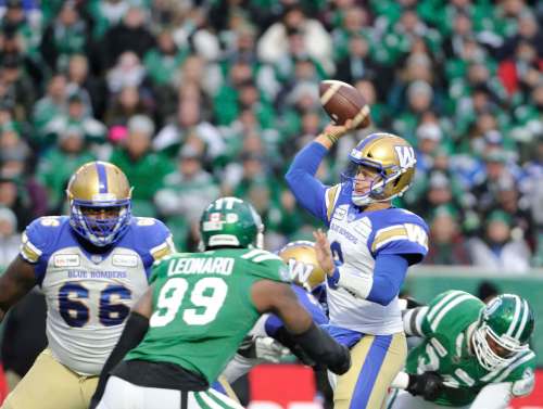 Winnipeg Blue Bombers QB Zach Collaros is looking to cap his comeback with a Cinderella finish in the Grey Cup. (Mark Taylor / The Canadian Press files)