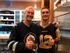 CCA member Ritch MacPherson, with his son Charlie, toasting what they hope will be a win for the Big Blue. (Supplied photo)