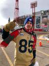 Ben Waldman / Winnipeg Free Press
Brady Friesen was one of the first fans to arrive at McMahon Stadium on Sunday.