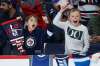 JOHN WOODS / WINNIPEG FREE PRESS
Young fans cheers for their favourite Winnipeg Jets at the NHL Skills Competition at Bell MTS Place in Winnipeg Monday