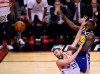 Toronto Raptors centre Marc Gasol (33) fouls Golden State Warriors forward Draymond Green (23) during second half Game 5 NBA Finals basketball action in Toronto on Monday, June 10, 2019. THE CANADIAN PRESS/Nathan Denette