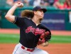 FILE - In this Aug. 30, 2018, file photo, Cleveland Indians starting pitcher Mike Clevinger delivers to the Minnesota Twins during the first inning of a baseball game in Cleveland. Mike Clevinger‚Äôs comeback is speeding along like one of his fastball. Cleveland‚Äôs starting pitcher has made startling progress from an upper back strain that threatened his season and was expected to sideline him for several months. However, the right-hander, who wasn‚Äôt expected to be able to pick up a ball for two months, will throw his second bullpen session on Friday, May 17, 2019. (AP Photo/Phil Long, File)