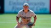 FILE - In this May 5, 2019, file photo, California first baseman Andrew Vaughn fields during an NCAA college baseball game against Utah, in Salt Lake City. Vaughn is one of possible players to have their names called early in the Major League Baseball Draft on Monday, June 3, 2019.(AP Photo/Tyler Tate)