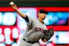 FILE - In this Sept 6, 2019, file photo, Cleveland Indians pitcher Carlos Carrasco throws against the Minnesota Twins in a baseball game in Minneapolis. Carrasco was selected as the 2019 Roberto Clemente Award winner, given annually by Major League Baseball to honor sportsmanship and community involvement, the league announced Friday, Oct. 5, 2019. (AP Photo/Jim Mone, File)