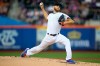 New York Mets starting pitcher Zack Wheeler delivers against the Atlanta Braves during the first inning of a baseball game Saturday, Aug. 24, 2019, in New York. (AP Photo/Mary Altaffer)