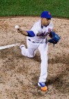 New York Mets' Edwin Diaz throws during the ninth inning of the team's baseball game against the Miami Marlins on Saturday, May 11, 2019, in New York. The Mets won 4-1. (AP Photo/Frank Franklin II)