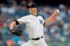 New York Yankees starting pitcher J.A. Happ throws a pitch to Boston Red Sox's Mookie Betts during the first inning of a baseball game Friday, May 31, 2019, in New York. (AP Photo/Julio Cortez)