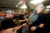 Tampa Bay Rays' Eric Sogard, left, celebrates with Ji-Man Choi after the Rays defeated the Oakland Athletics in an American League wild-card baseball game in Oakland, Calif., Wednesday, Oct. 2, 2019. (AP Photo/Jeff Chiu)