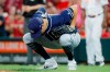 San Diego Padres starting pitcher Cal Quantrill reacts after giving up a two-run home run to Cincinnati Reds' Freddy Galvis during the sixth inning of a baseball game Tuesday, Aug. 20, 2019, in Cincinnati. (AP Photo/John Minchillo)