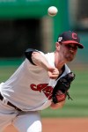 Cleveland Indians starting pitcher Shane Bieber delivers in the first inning in a baseball game against the Boston Red Sox, Wednesday, Aug. 14, 2019, in Cleveland. (AP Photo/Tony Dejak)