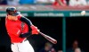 Cleveland Indians' Roberto Perez hits a one-run double in the fourth inning in a baseball game against the New York Yankees, Saturday, June 8, 2019, in Cleveland. Jordan Luplow scored on the play. (AP Photo/Tony Dejak)