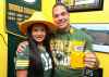 SASHA SEFTER / WINNIPEG FREE PRESS
Janeen (left) and Jesse Martin are Green Bay Packers super-fans. Jesse has transformed his basement into the ultimate packers man cave with memorabilia covering every wall.