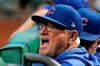 Chicago Cubs manager Joe Maddon yells from the dugout before the team's baseball game against the Pittsburgh Pirates in Pittsburgh, Tuesday, Sept. 24, 2019. (AP Photo/Gene J. Puskar)