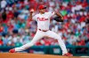 Philadelphia Phillies' Zach Eflin pitches during the first inning of the team's baseball game against the Arizona Diamondbacks, Wednesday, June 12, 2019, in Philadelphia. (AP Photo/Matt Slocum)