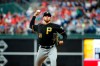 Pittsburgh Pirates' Joe Musgrove pitches during the first inning of a baseball game against the Philadelphia Phillies, Monday, Aug. 26, 2019, in Philadelphia. (AP Photo/Matt Slocum)