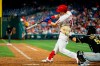 Philadelphia Phillies' Corey Dickerson hits a home run off Pittsburgh Pirates starting pitcher Mitch Keller during the fifth inning of a baseball game, Wednesday, Aug. 28, 2019, in Philadelphia. (AP Photo/Matt Slocum)