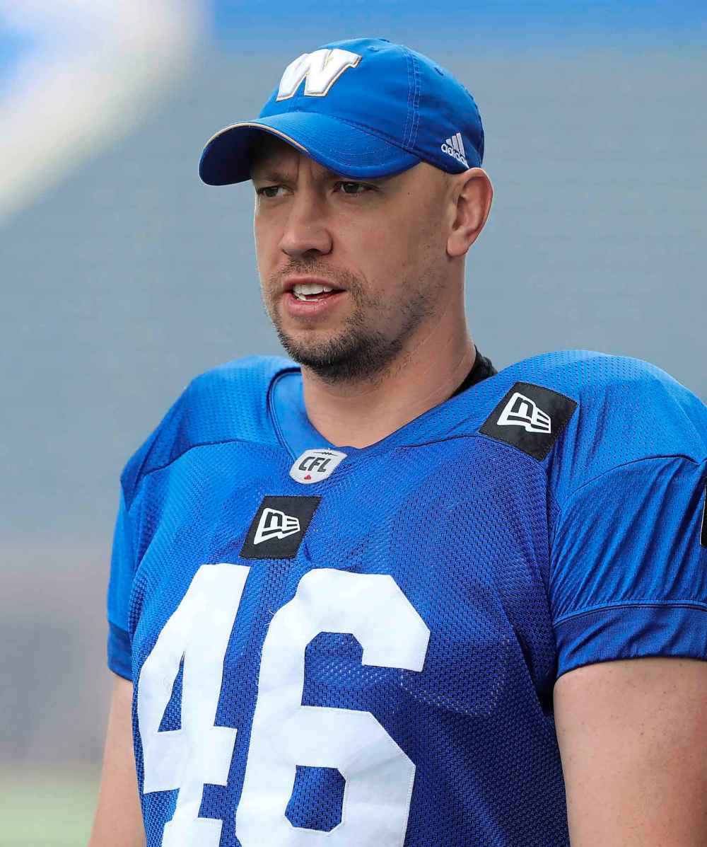 RUTH BONNEVILLE /  WINNIPEG FREE PRESS 
Winnipeg Blue Bombers long-snapper Chad Rempel on team kicker Justin Medlock: “He’s the definition of a kicker.”