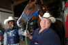 RUTH BONNEVILLE / WINNIPEG FREE PRESS FILES
Horse Trainer Ardell Sayler (right) with horse Girl Boss and jockeyTyrone Nelson in 2016.