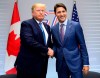 Prime Minister Justin Trudeau takes part in a bilateral meeting with U.S. President Donald Trump during the G7 Summit in Biarritz, France on Sunday, Aug 25, 2019. THE CANADIAN PRESS/Sean Kilpatrick