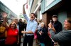 Liberal Leader Justin Trudeau is joined by Liberal candidate Kim Rudd as he makes a whistle stop in Cobourg, Ont., on Sunday, Sept. 15, 2019. THE CANADIAN PRESS/Sean Kilpatrick