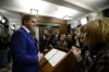 Conservative Leader Andrew Scheer holds a press conference in reaction to Jody Wilson-Raybould's appearance at the House of Commons Justice Committee on Parliament Hill in Ottawa on Wednesday, Feb. 27, 2019. THE CANADIAN PRESS/Sean Kilpatrick