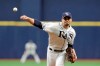 Tampa Bay Rays starting pitcher Charlie Morton (50) throws during the first inning of Game 3 of a baseball American League Division Series against the Houston Astros, Monday, Oct. 7, 2019, in St. Petersburg, Fla. (AP Photo/Chris O'Meara)